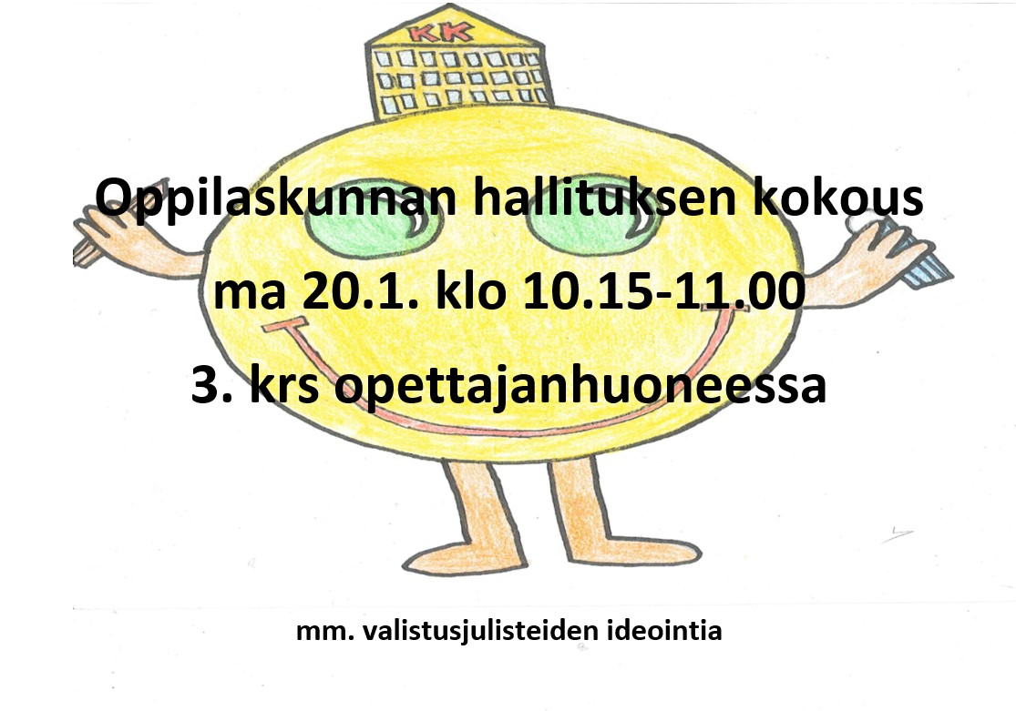 Oppilaskunnan hallituksen kokous 20.1.